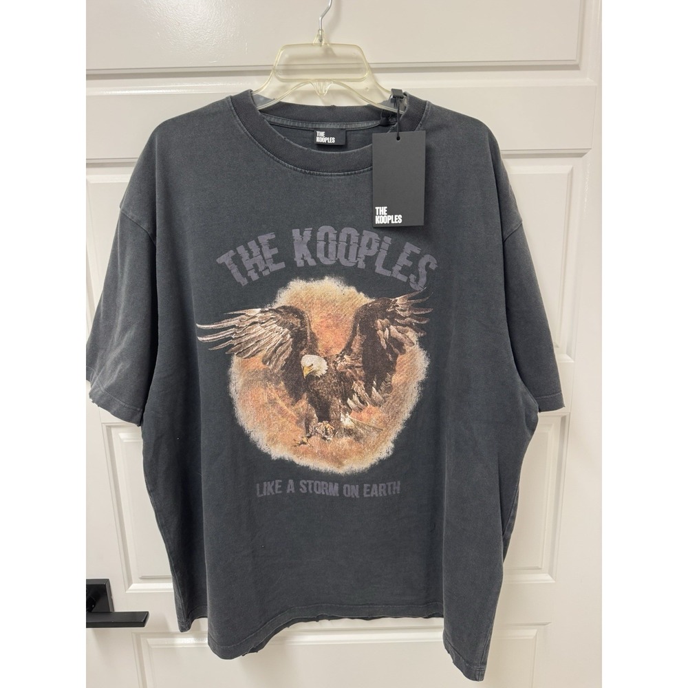 XL The Kooples Black T-shirt Eagle Like A Storm On Earth New NWT $175 H